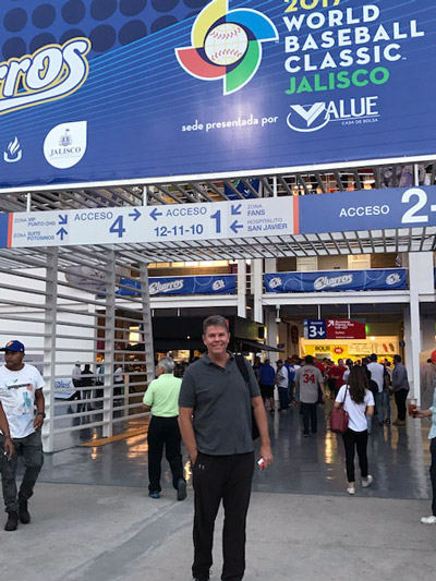 Joel Bradley at World Baseball Classic in Mexico