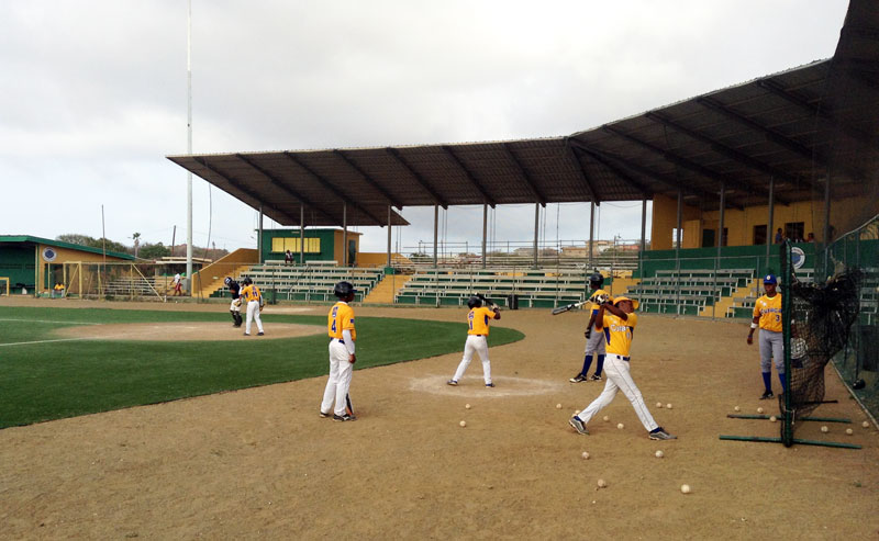 Curacao baseball team hitting practice