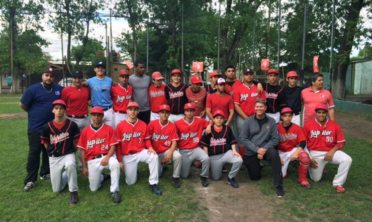 Joel Bradley with Jupiter Beisbol team in Argentina