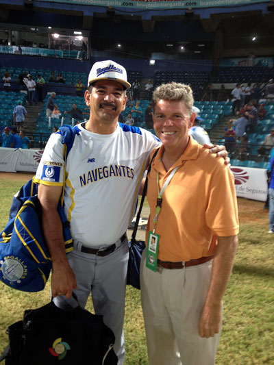Joel Bradley with MLB player Roberto Espinoza